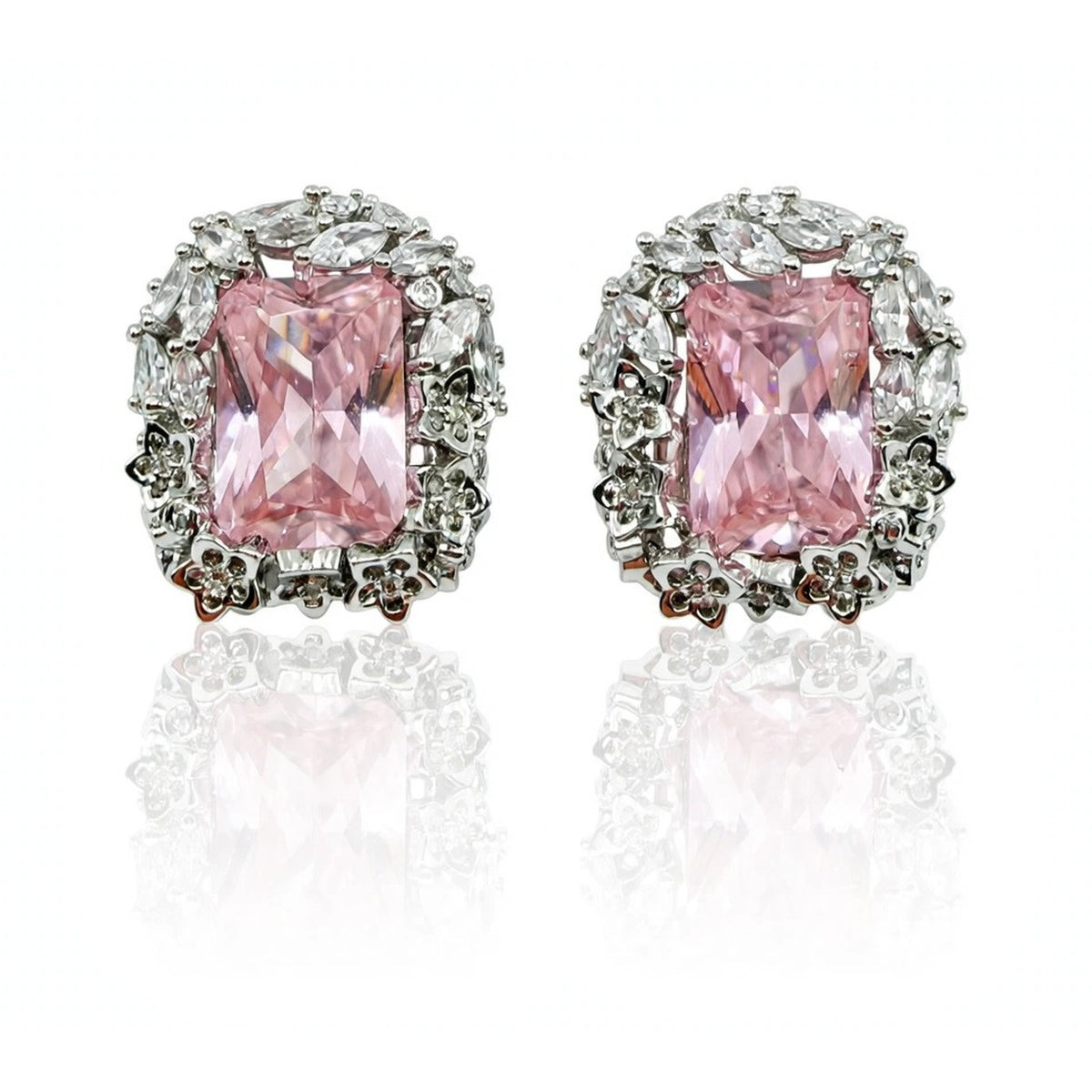 Rosaline Radiant Stud Earrings — pair, second view