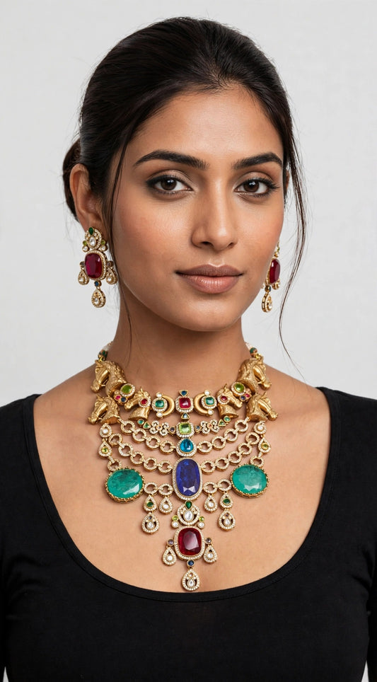 Regal Gemstone Set worn on model