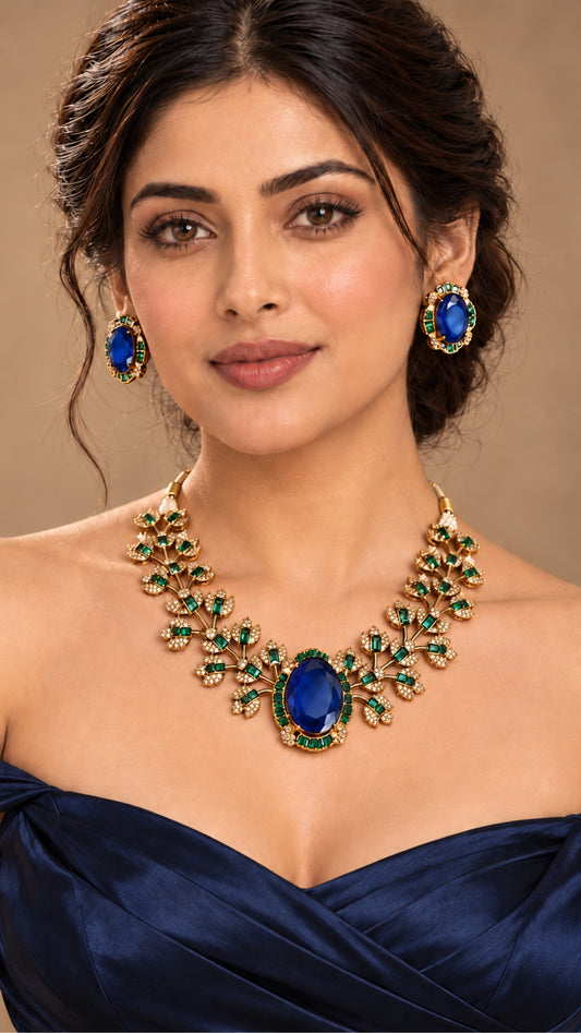 Peacock Royale Set on model